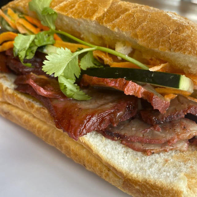 Char-siu BBQ Pork Sandwich.